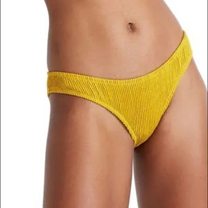 Madewell yellow Textured Bikini Bottoms